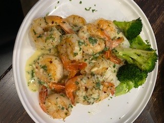 12 Sauteed Shrimp with Garlic Bread