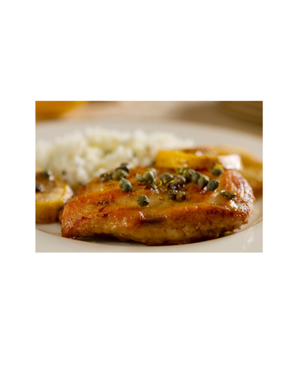 Chicken Piccata- w/ mashed potatoes & house veggies (serves 4)