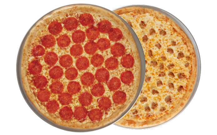 2 Med Pizza & 1- 2 Liter