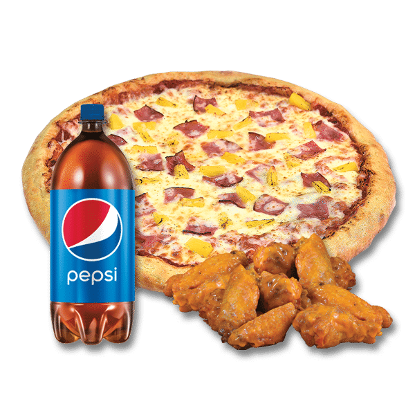 Med Pizza 10pcs Buffalo Wings 2 Liter