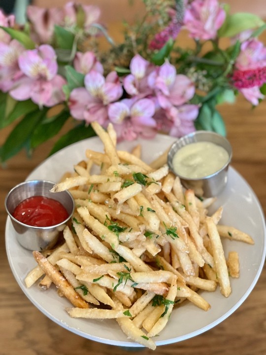 Truffle Fries with Blue Cheese Honey Mayo