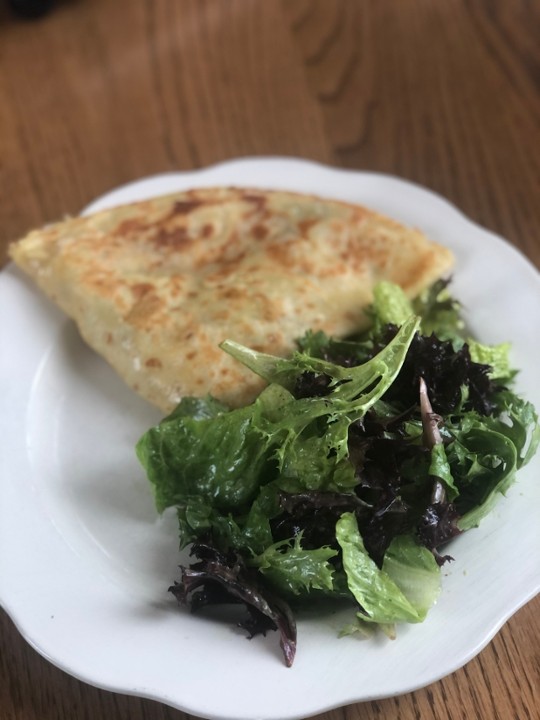 Cheese Crepe with Side Green Salad