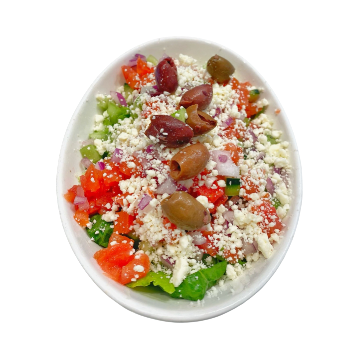 Small greek salad (no carrots and sliced feta)