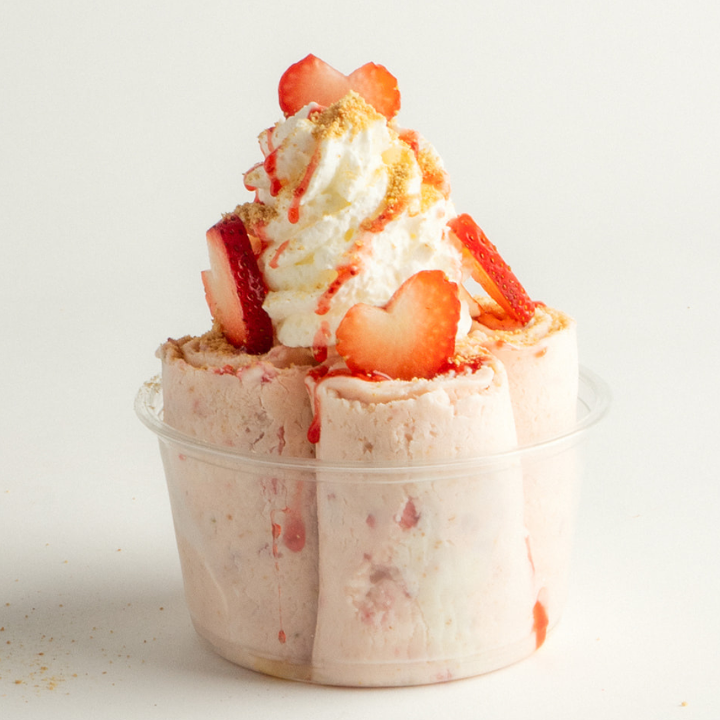 Strawberry Cheesecake Ice Cream Roll