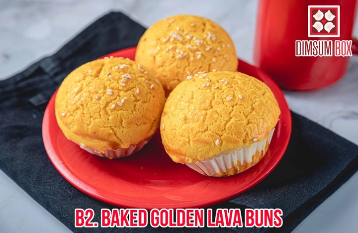 Baked Golden Lava Buns