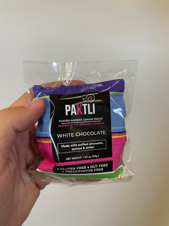 Paktili Bars- White Chocolate Grain Snack
