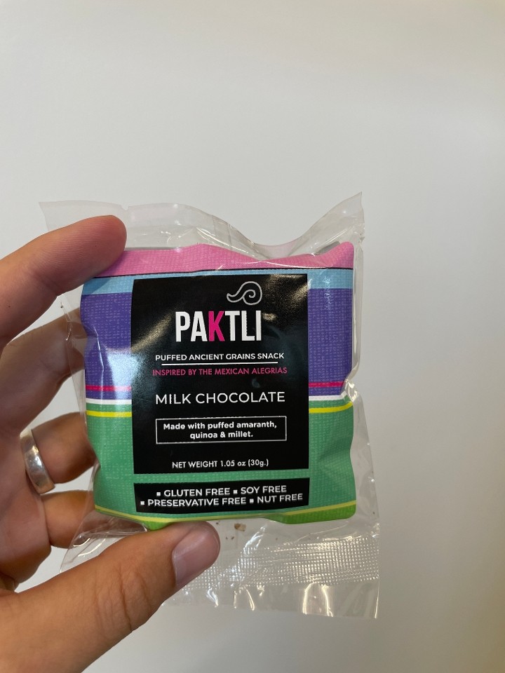 Paktili Bars- Milk Chocolate Grain Snack