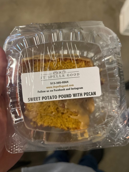 It Spells Good- Sweet Potato with Caramel Pecan icing