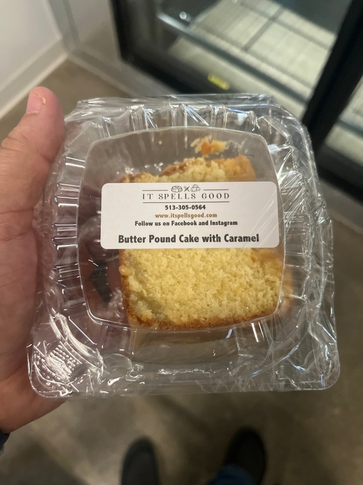 It Spells Good- Butter pound cake with caramel
