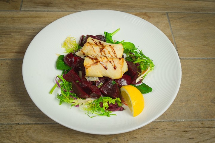 Grilled Alaskan Cod over Beet Salad Lunch