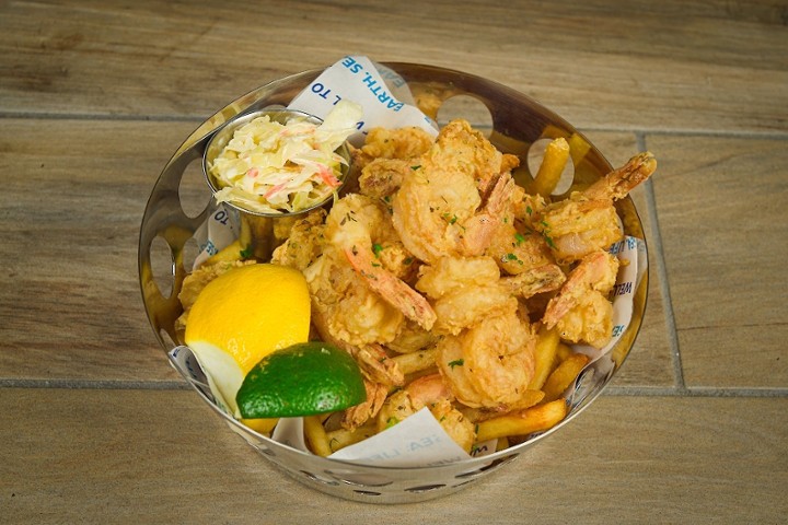 Flash Fried Shrimp Basket w/ Hand Cut Fries Lunch