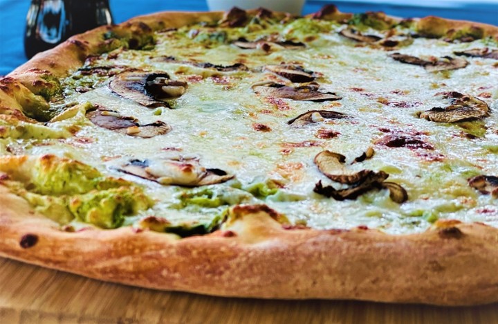 Mushroom Pesto Pizza