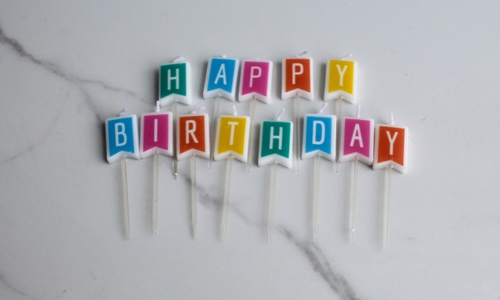 Happy Birthday Flags Candles