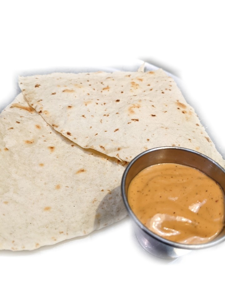 Toasted Tortilla and Dipping Sauce
