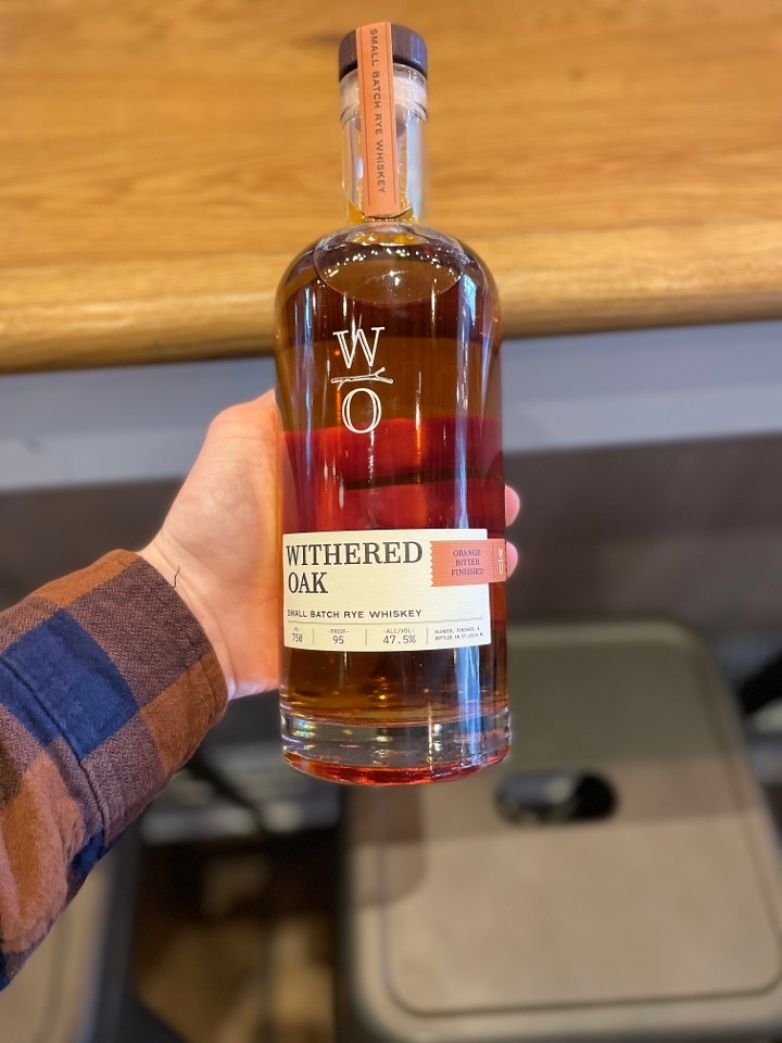 Withered Oak Orange Bitter Finished Small Batch Rye Whiskey