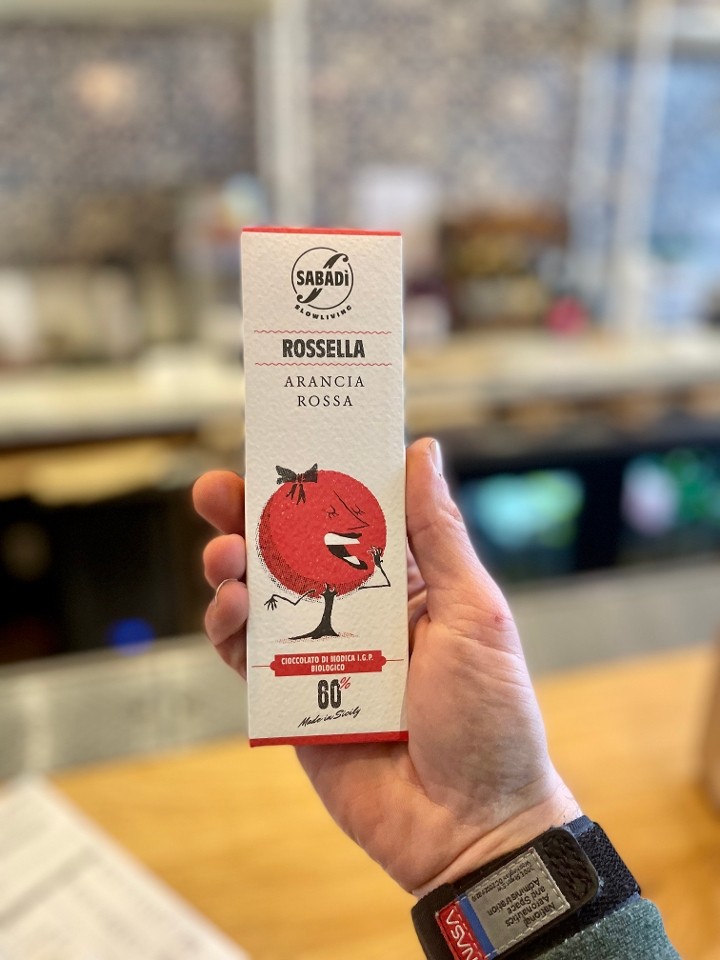 Sabadi Rosella Organic Modica Chocolate w/ Sicilian Red Orange