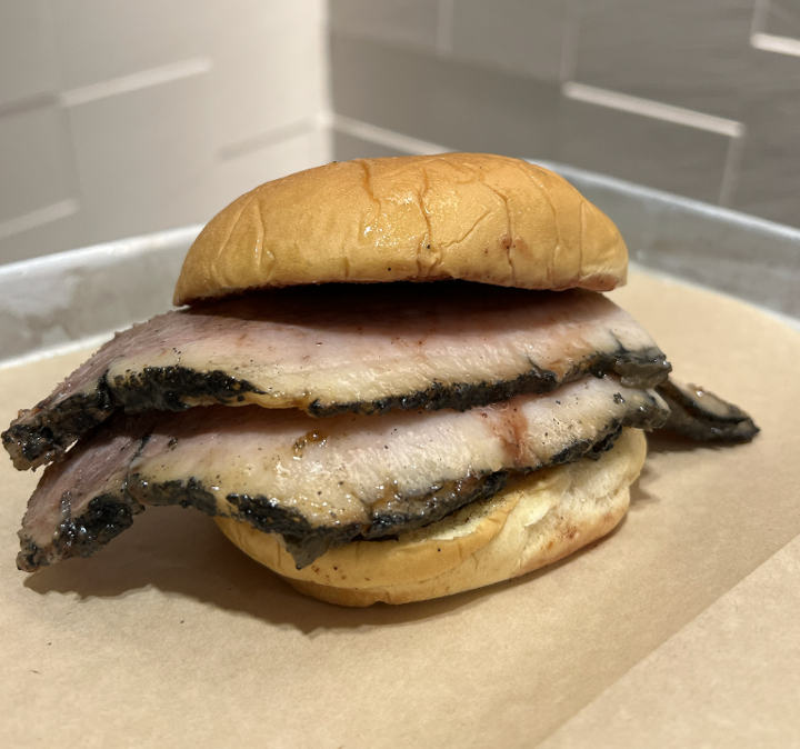 Sliced Brisket Sandwich