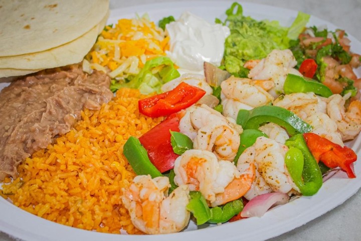 Shrimp Fajitas Plate