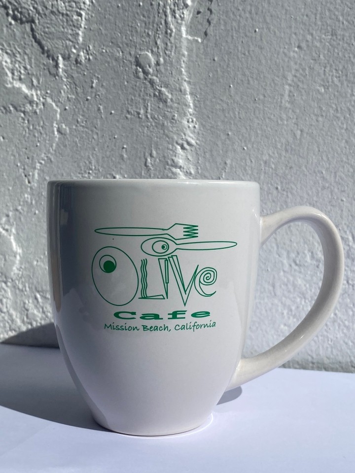 White Ceramic Olive Mug