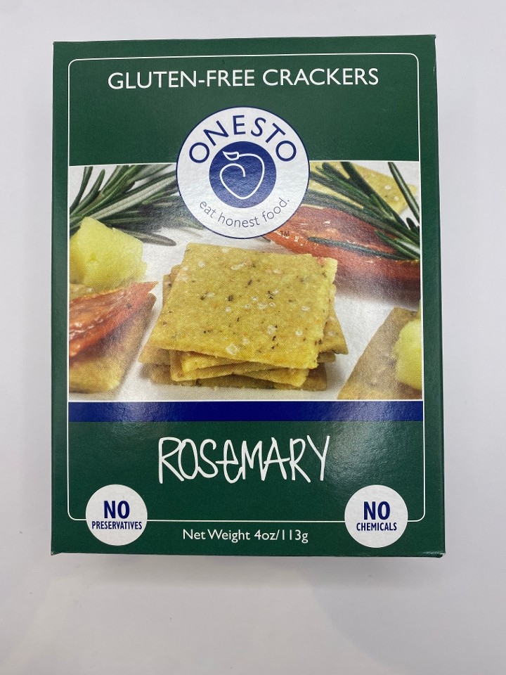 Onesto Gluten Free Rosemary Crackers