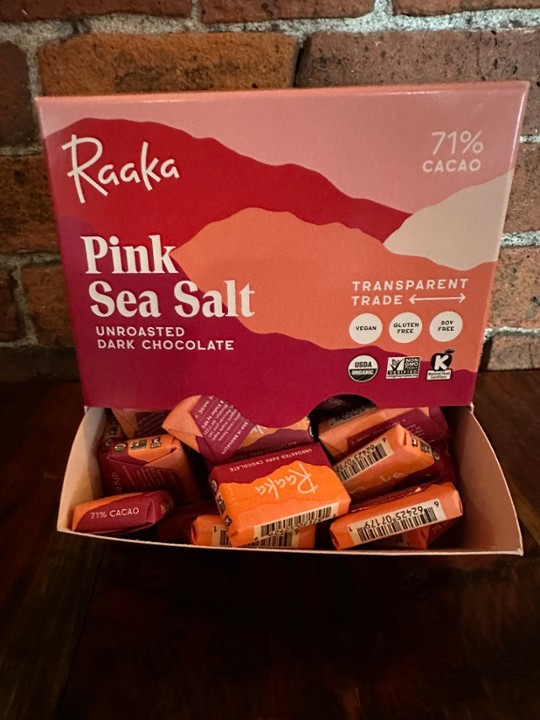 Raaka Pink Sea Salt Mini Chocolate Bars