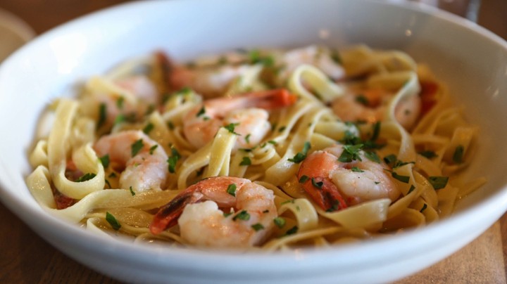 Wood-Fired Shrimp Fettuccine