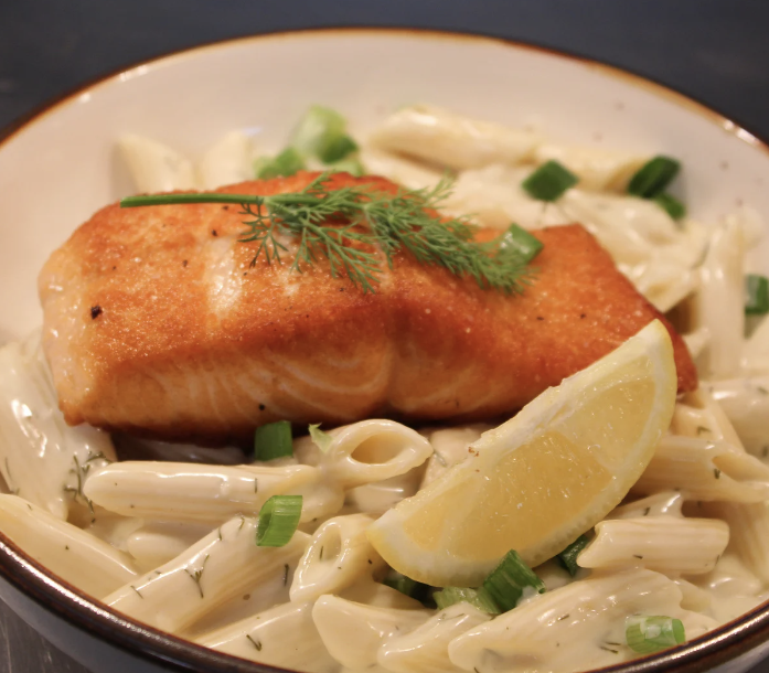 SALMON + DILL PASTA