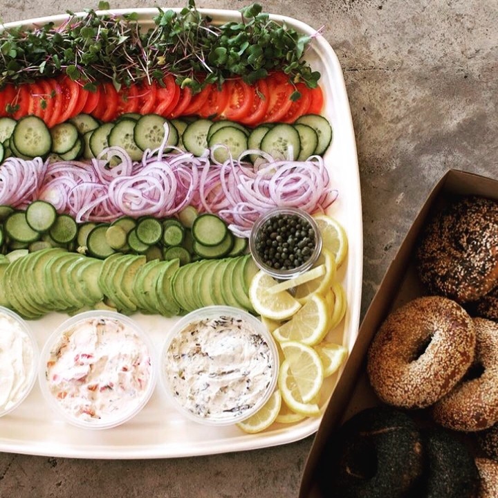 Veggie Bagel Platter