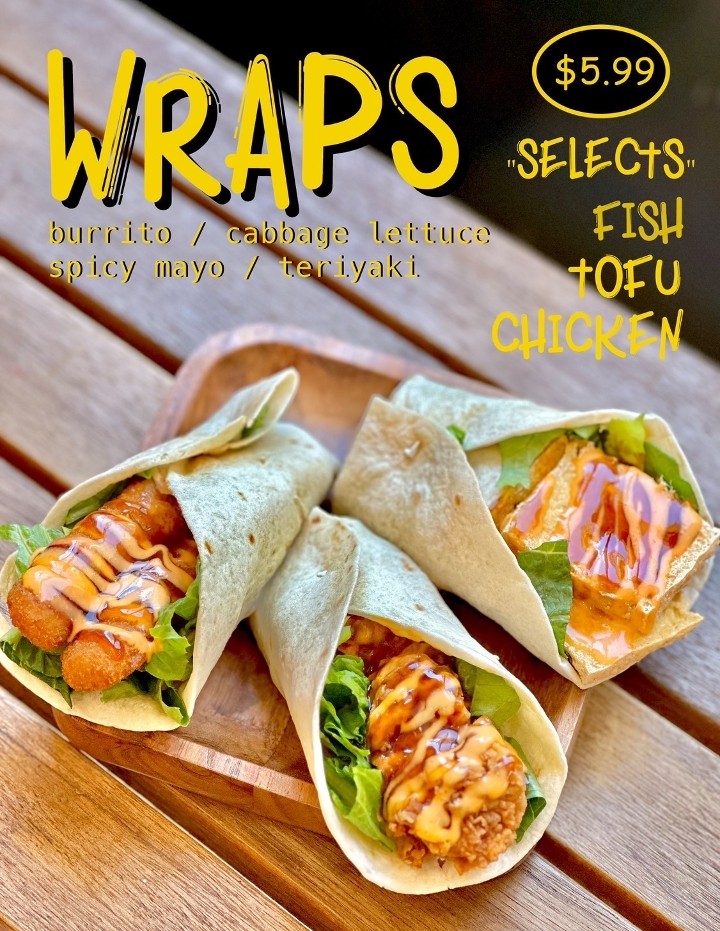 Crispy tofu wrap