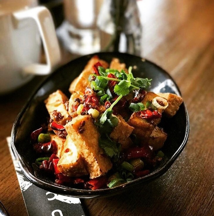 Spicy Sichuan Deep-Fried Tofu (GF)