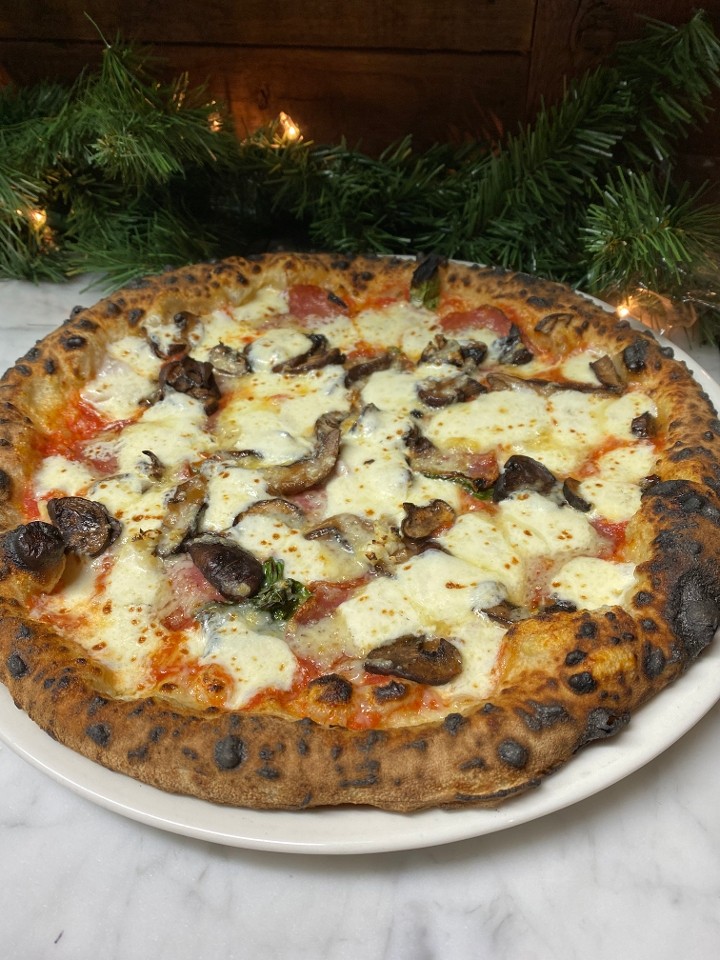 Salami and Funghi Pizza