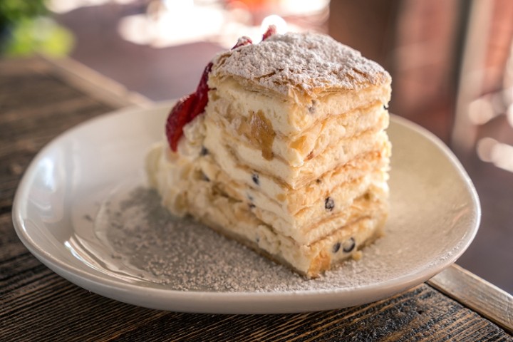 Small BW Thousand Layer Cannoli Cake