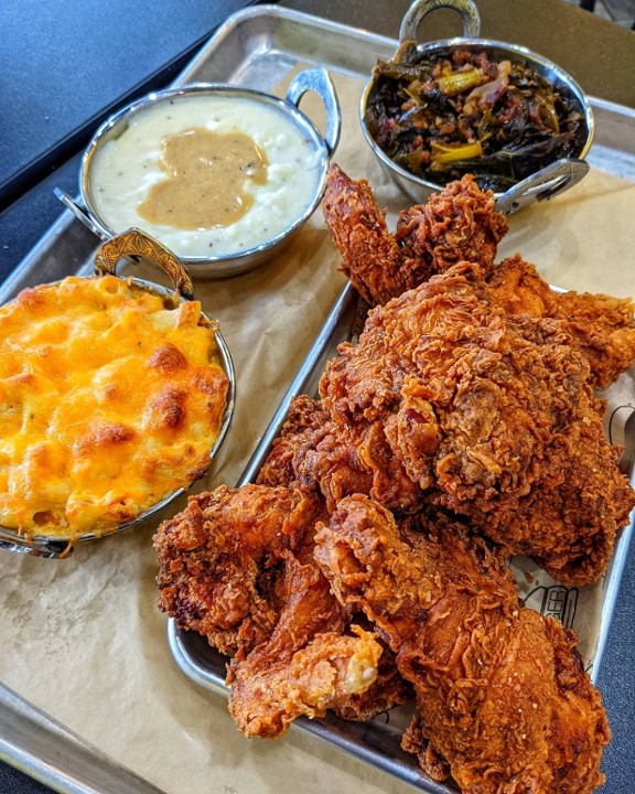 Fried chicken dinner for two