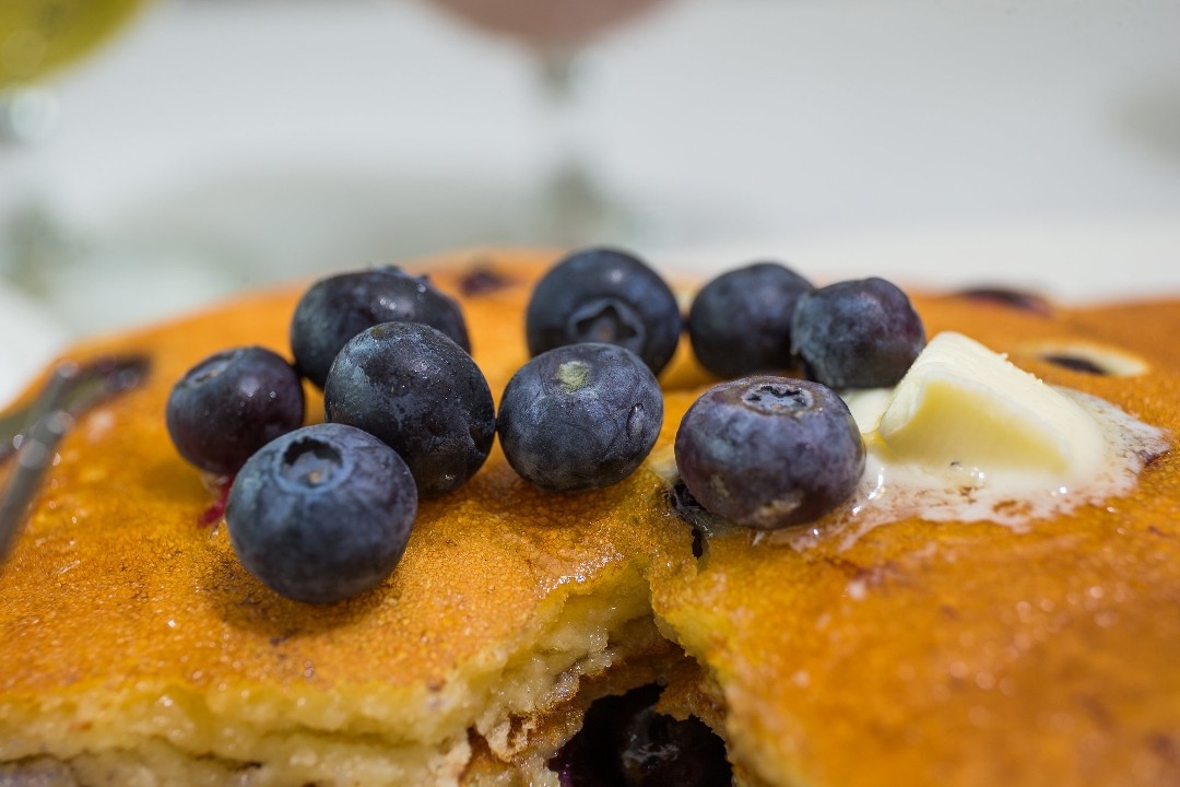 Stack Of Blueberry Pancakes*