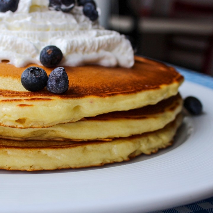 Blueberries and Cream Pancakes