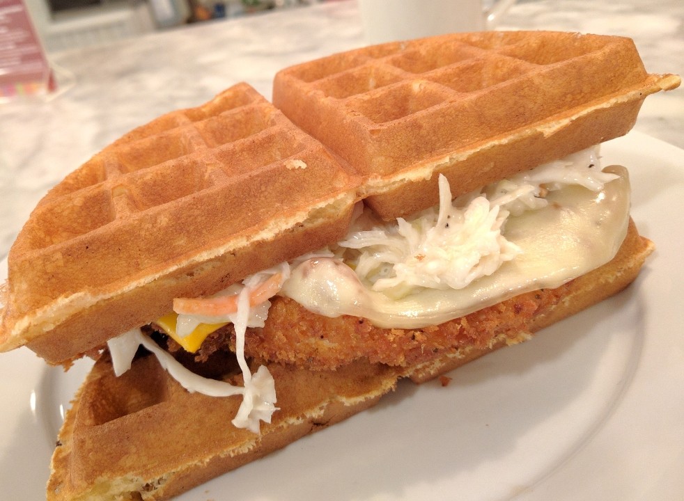 OMG! Chicken Waffle Sandwich