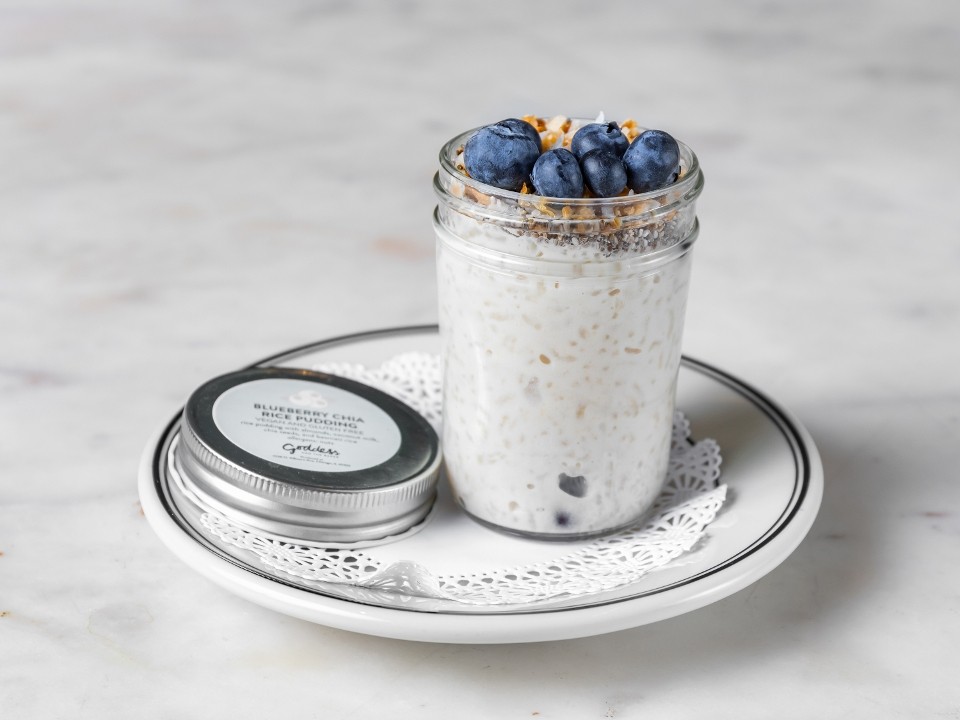 Blueberry Chia Rice Pudding Jar (GF, Ve)