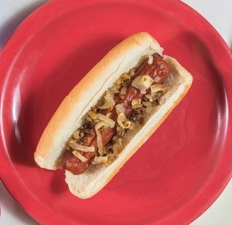 Hot Dog with Sauteed Onion