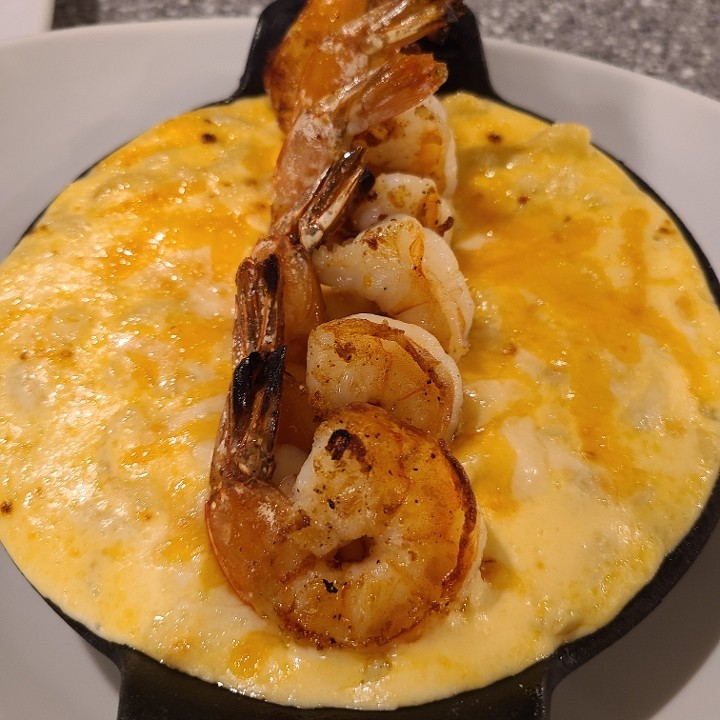 Mac N’ Cheese Topped W/ Grilled Shrimp