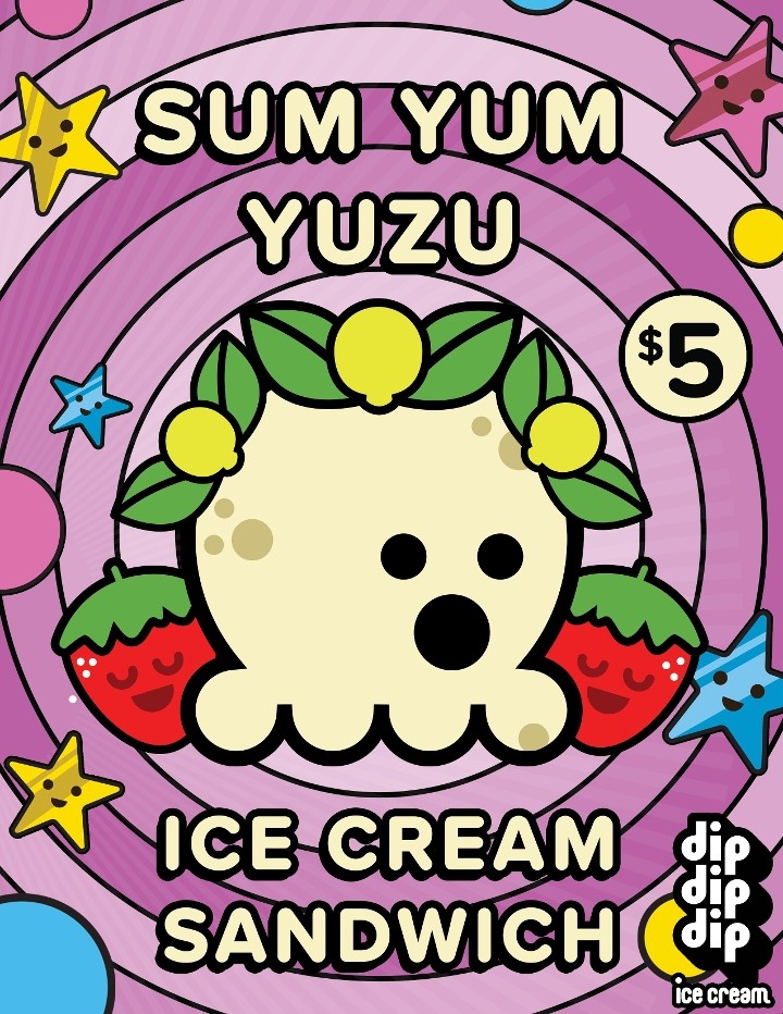 Sum Yum Yuzu Ice Cream Sandwich