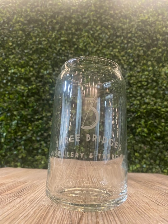 16 oz Beer Can Glass - White