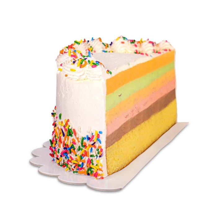 Rainbow Cone Half Round Cake