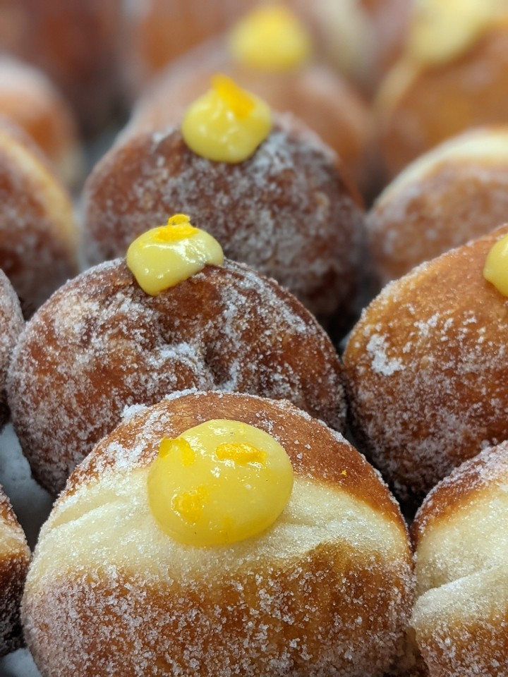 Passionfruit Curd Malasada Donuts
