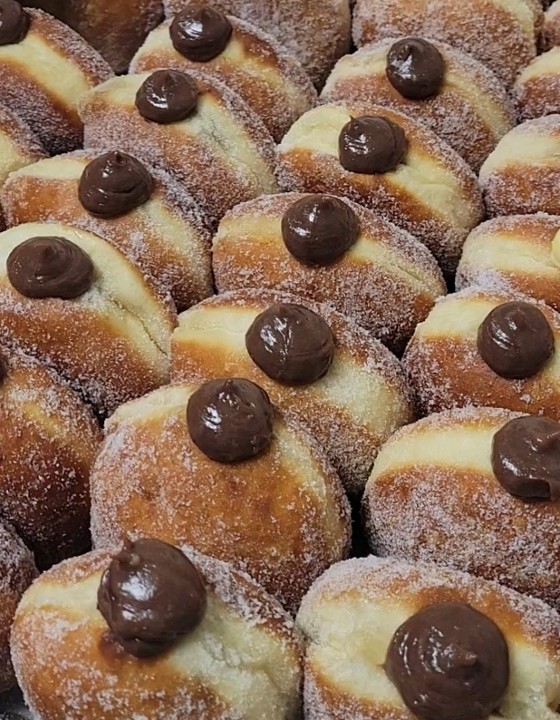 Dark Chocolate Ganache Filled Malasada Donuts
