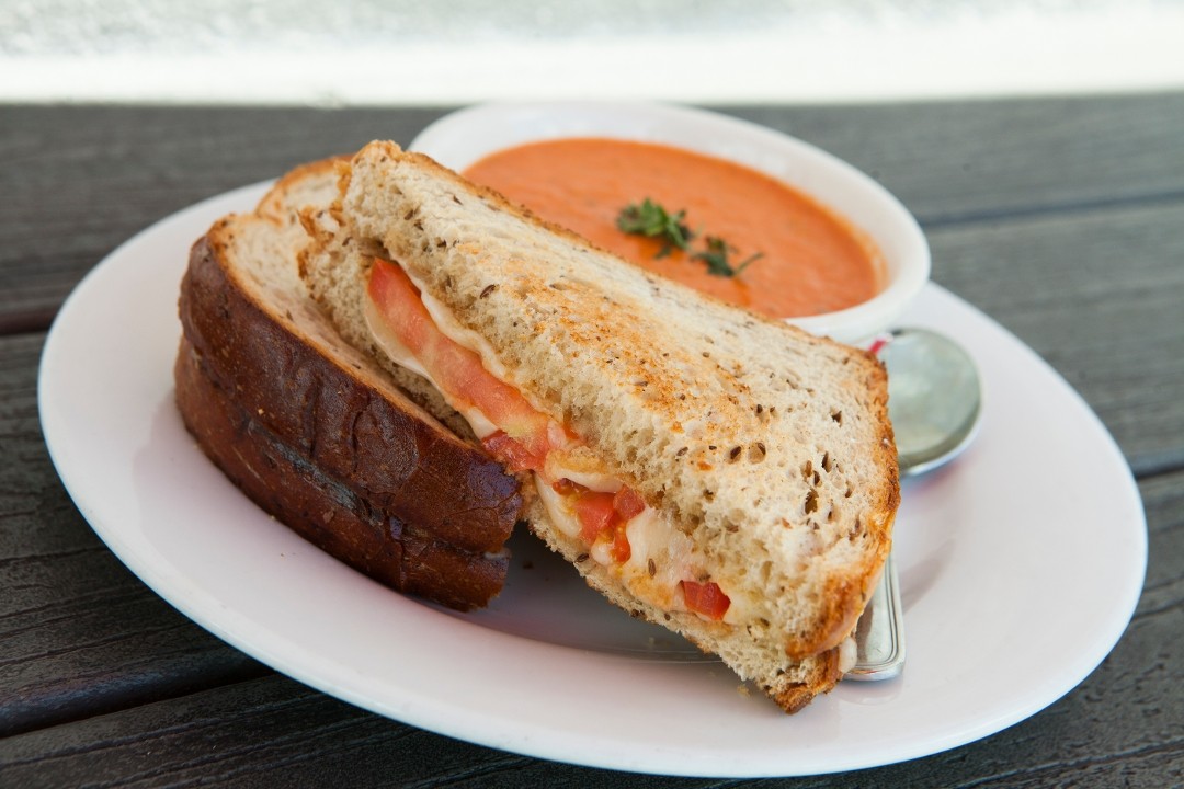Grilled Cheese and Sopa De Tomate