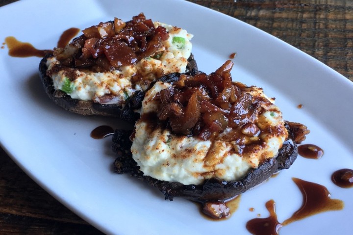 Bourbon Bacon Stuffed Portobellos