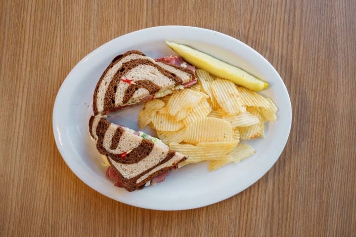 Corned Beef on Rye deli sandwich, Cold