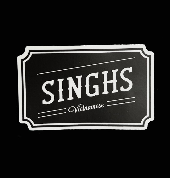 Singhs Black Sticker