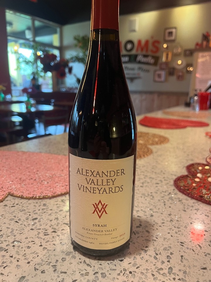 Alexander Valley- Syrah 2018 Bottle