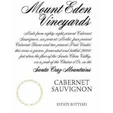 1214 Mount Eden Vineyards, Santa Cruz Mountains 2012